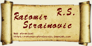 Ratomir Strainović vizit kartica